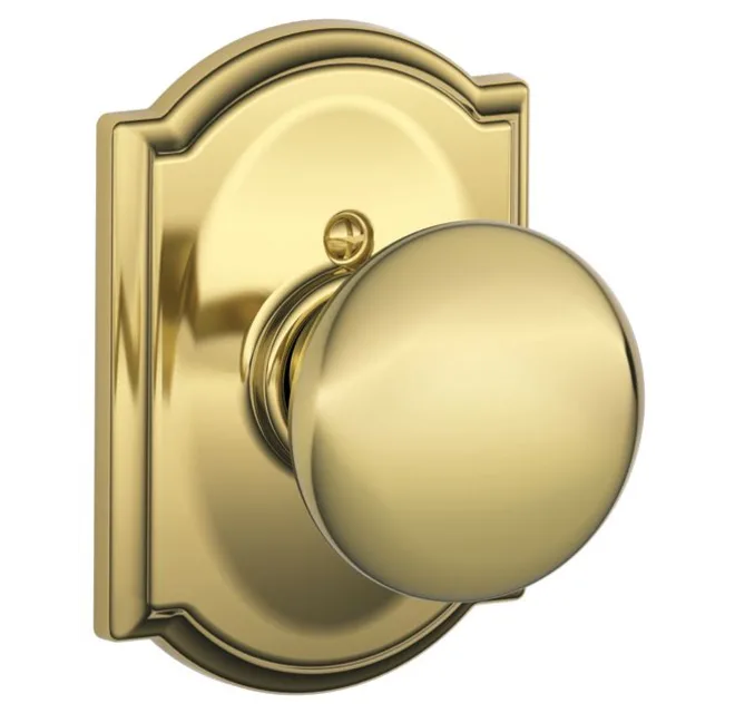 Schlage Residential F170 - Plymouth Knob Half Dummy-Camelot Rose