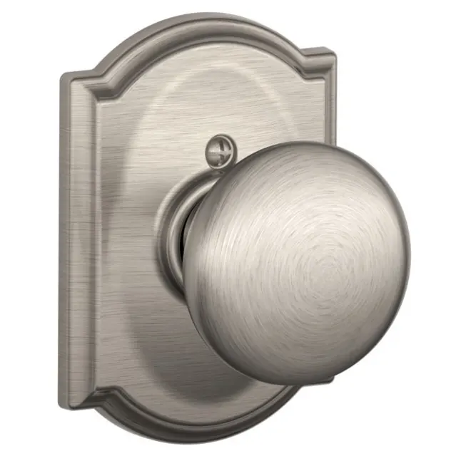 Schlage Residential F170 - Plymouth Knob Half Dummy-Camelot Rose