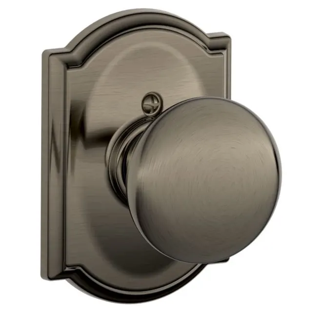 Schlage Residential F170 - Plymouth Knob Half Dummy-Camelot Rose
