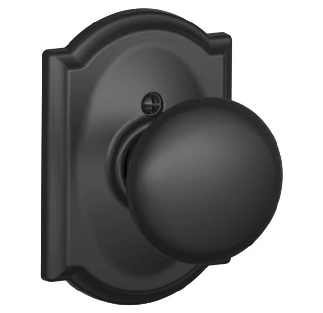 Schlage Residential F170 - Plymouth Knob Half Dummy-Camelot Rose