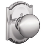Schlage Residential F170 - Plymouth Knob Half Dummy-Camelot Rose