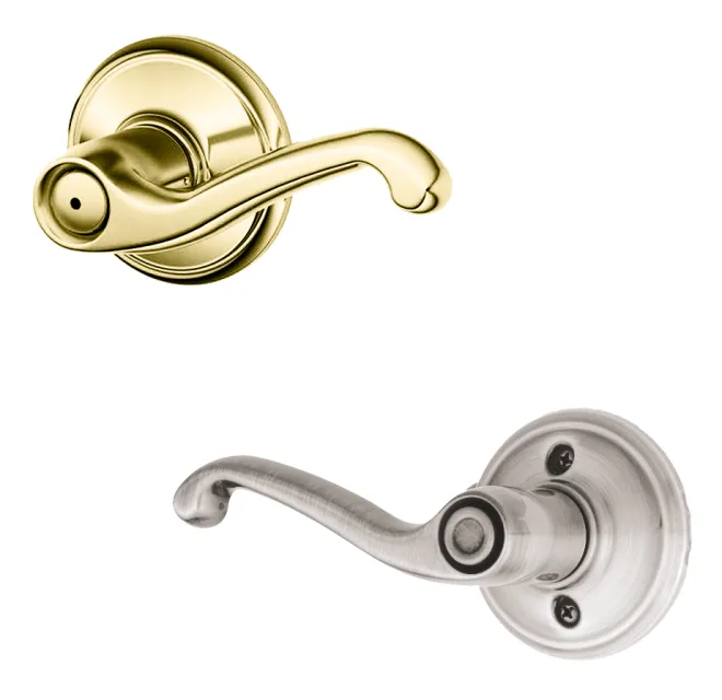 Schlage Flair Right Handed Privacy Door Lever Set - Split Finish Only