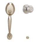 Schlage Plymouth Keyed Entry Handleset with a Georgian Interior Knob from the Plymouth Collection