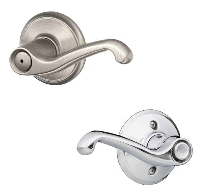 Schlage Flair Right Handed Privacy Door Lever Set - Split Finish Only