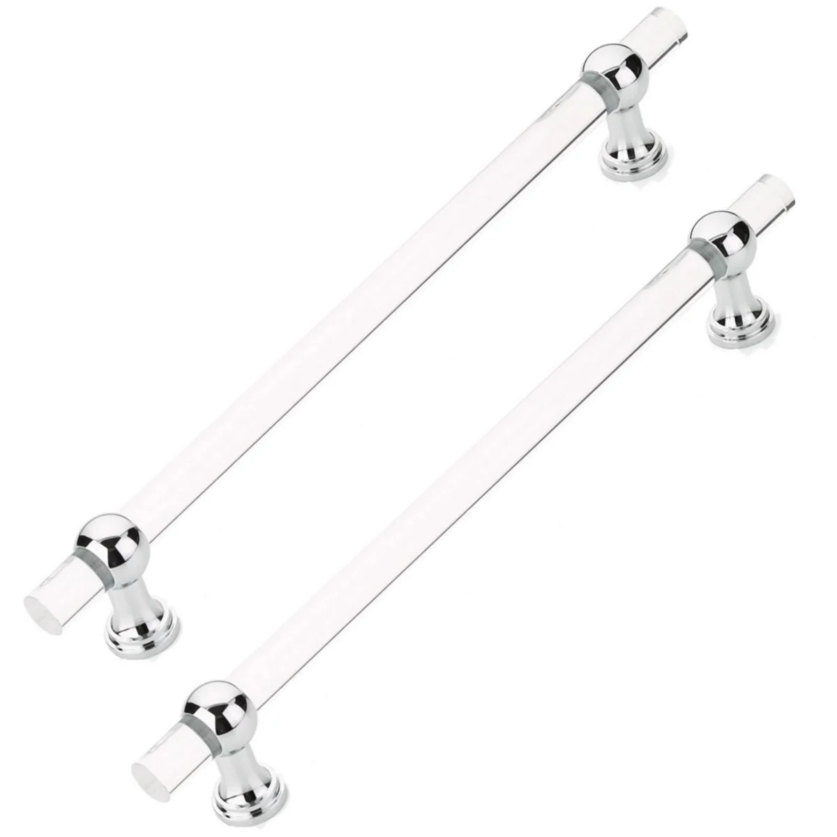Schaub Back to Back - Lumiere Transitional - Appliance Pull - NON-Adjustable Clear Acrylic - 12" cc