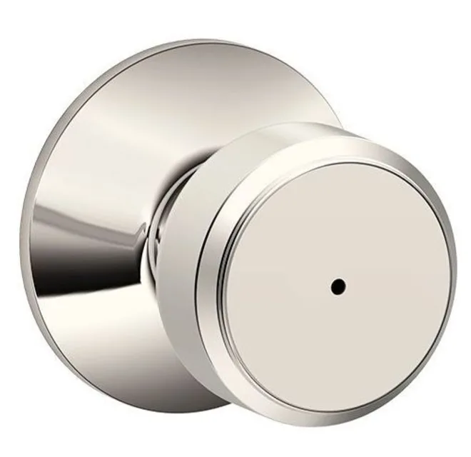 Schlage Residential F40 - Privacy Lock - Bowery Knob, 16080 Latch and 10027 Strike -Kinsler Rose