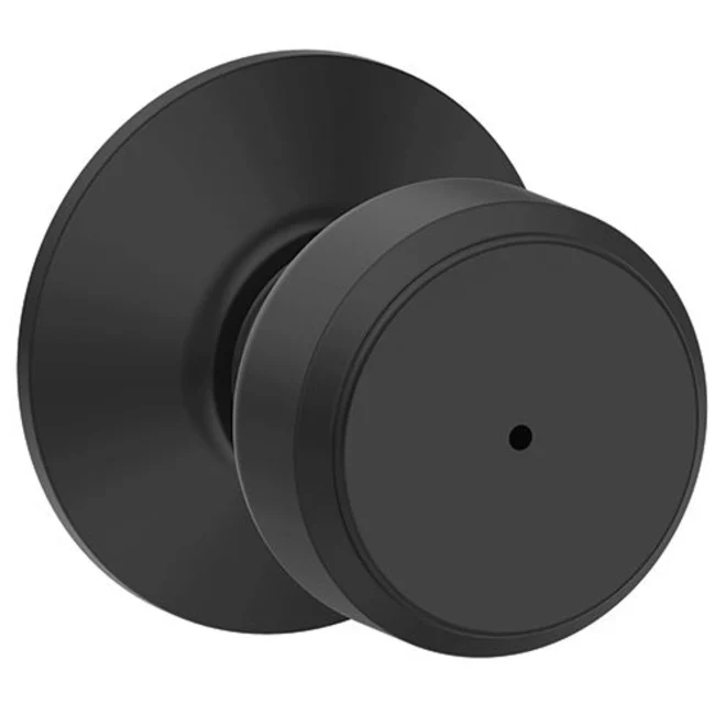 Schlage Residential F40 - Privacy Lock - Bowery Knob, 16080 Latch and 10027 Strike -Kinsler Rose