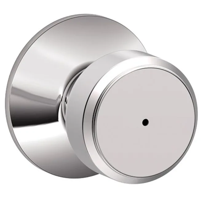 Schlage Residential F40 - Privacy Lock - Bowery Knob, 16080 Latch and 10027 Strike -Kinsler Rose