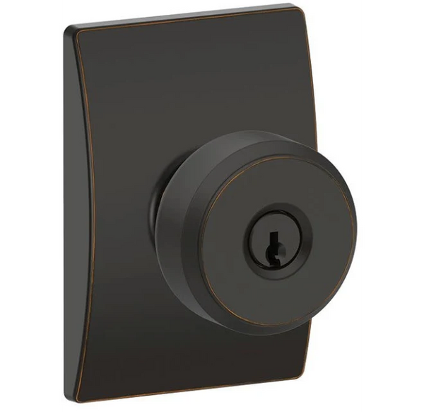 Schlage Bowery Single Cylinder Keyed Entry Panic Proof Door Knob Set w