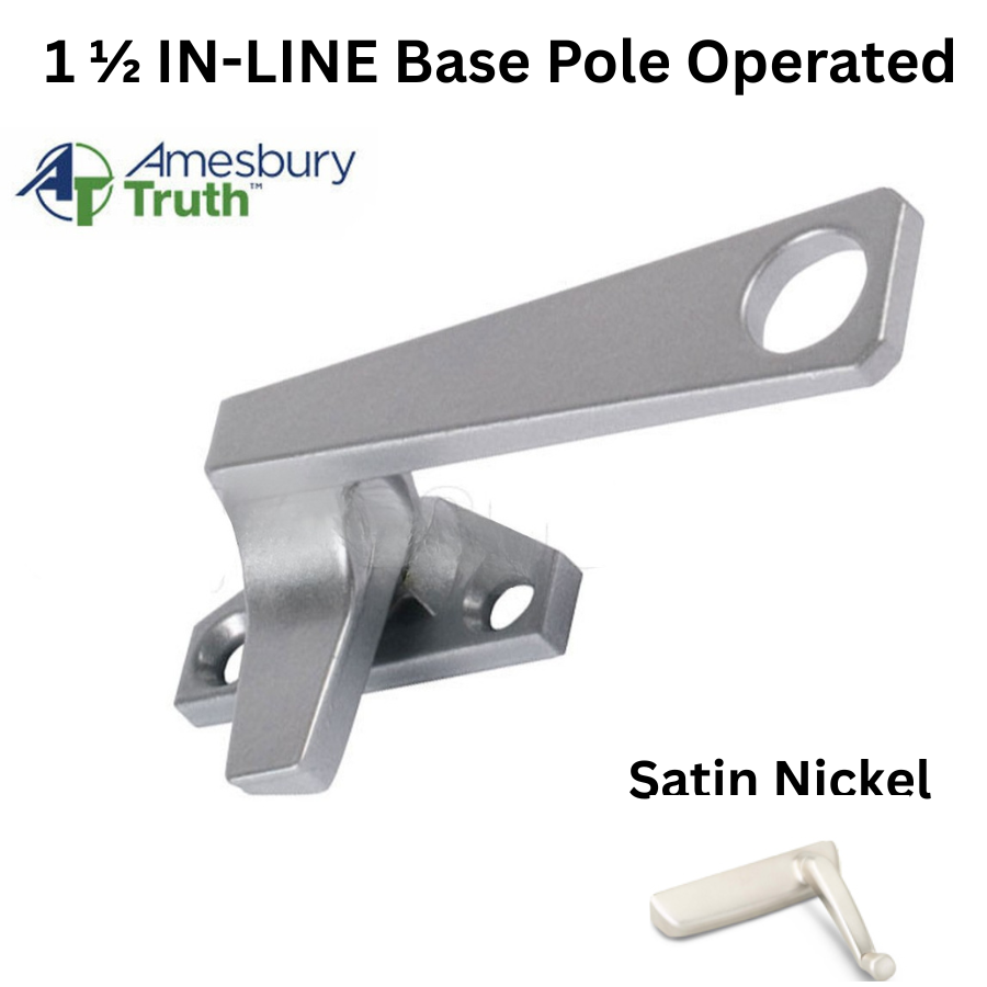 Truth 25 Series 1 1/2 in Line Pole Operated RH , Satin Nickel