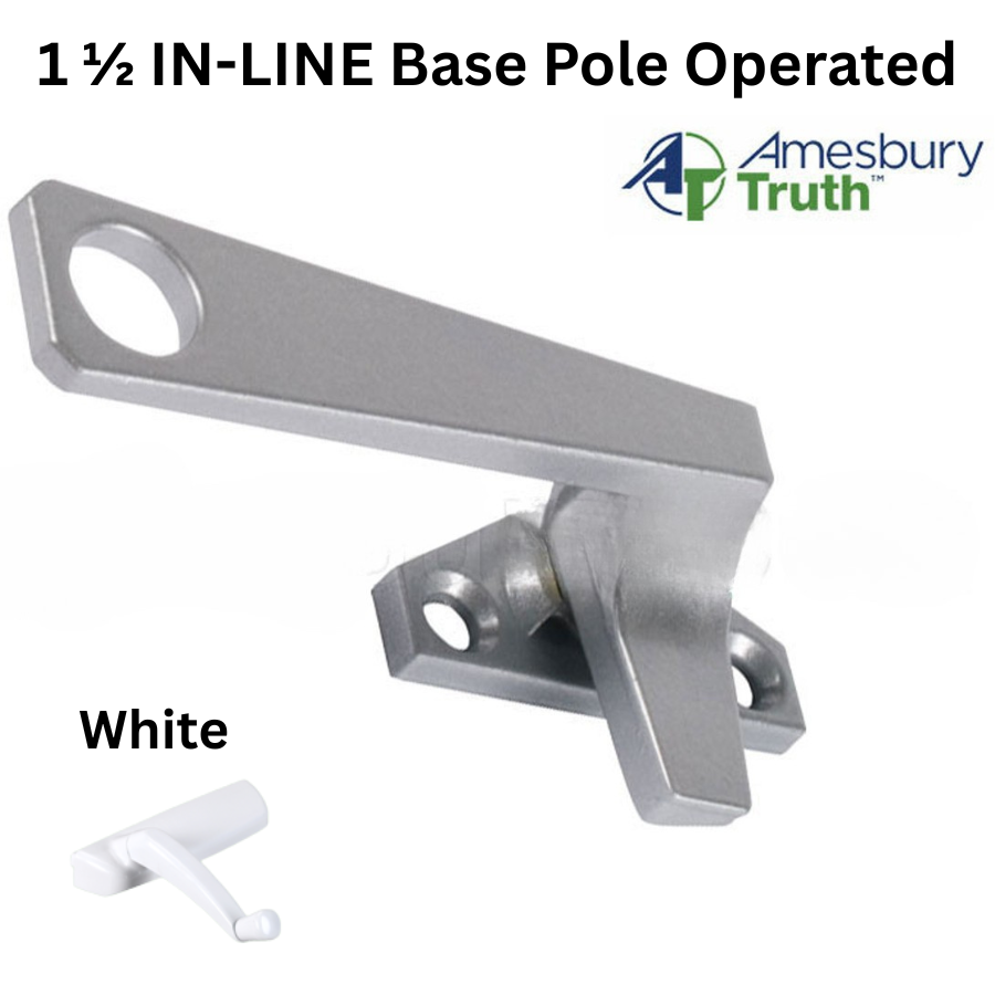 Truth 25 Series 1 1/2 IN-LINE Base Pole Operated LH , White