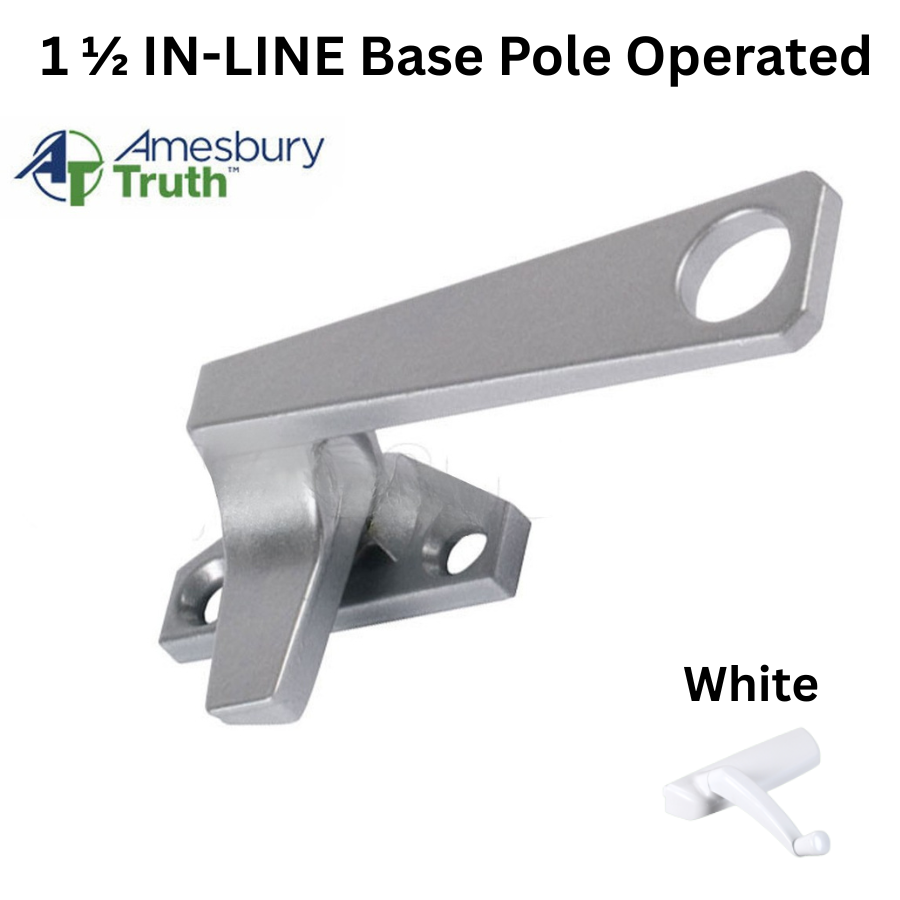 Truth 25 Series 1 1/2 IN-LINE Base Pole Operated RH , White