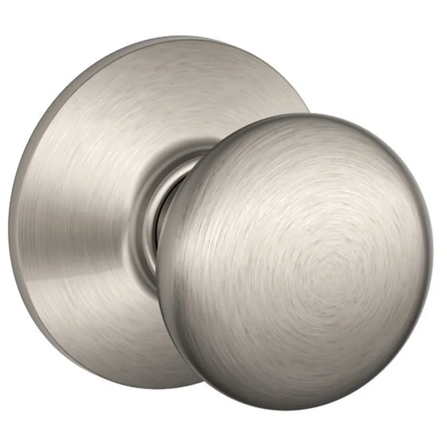 Schlage Residential F10 - Plymouth Knob Passage Lock with 16080 Latch and 10027 Strike- Kinsler Rose