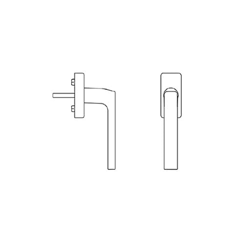 Dallas Handle For Tilt & Turn Windows - Solid Brass - Resista Satin Nickel