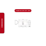 Iseo Mortise Lock and Cylinder 56-627CPBR-Plus