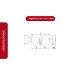 Iseo F5 Oval Key Cylinder 16-876pnk