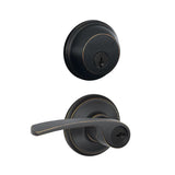 Schlage Merano Single Cylinder Keyed Entry Door Lever Set and Deadbolt Combo