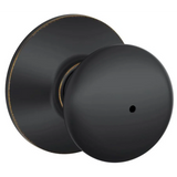 Schlage Residential F40 - Privacy Lock - Plymouth Knob, 16080 Latch and 10027 Strike - Kinsler Rose