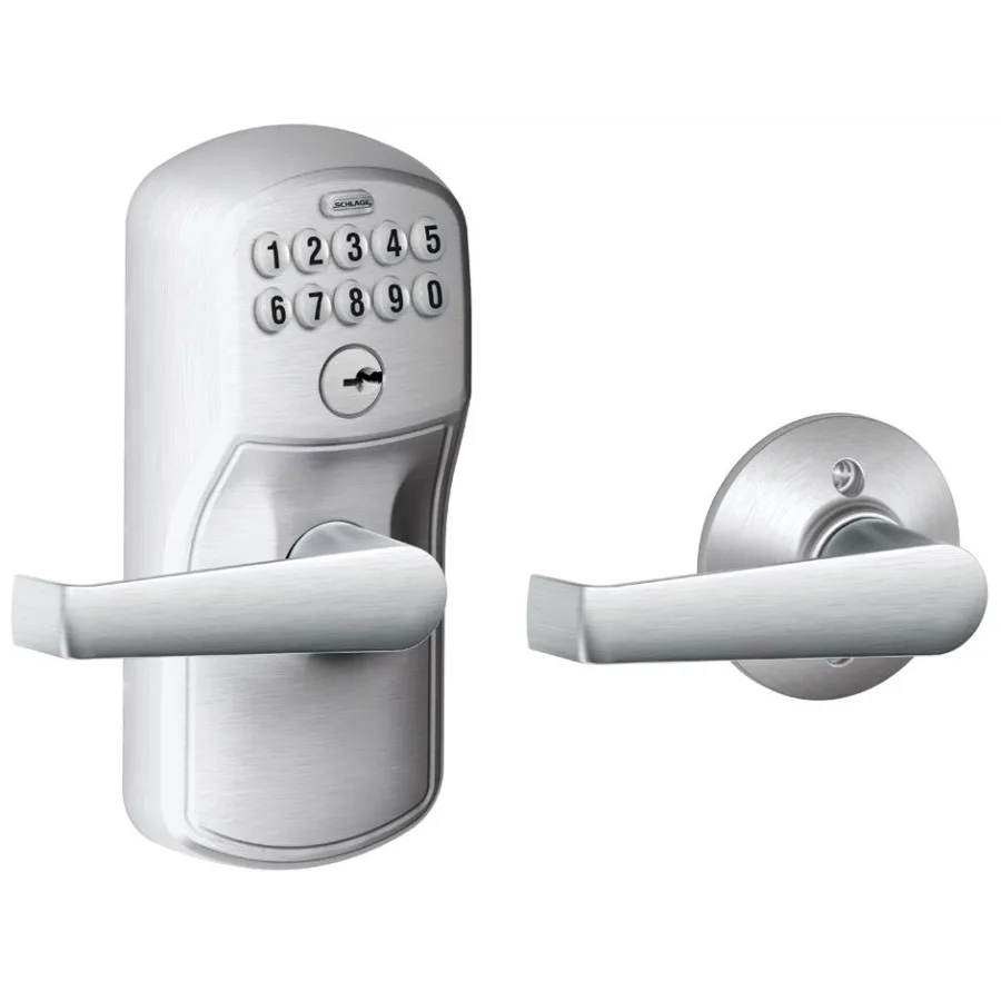 Schlage Residential FE575 - Plymouth Keypad Entry Auto-Lock Set with Elan Lever