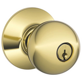 Schlage Residential F80 - Storeroom Lock - Orbit Knob, C Keyway with 16211 Latch and 10063 Strike