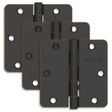 Schlage Residential Pack of Three 3.5" x 3.5" 1/4" Radius Corner Plain Bearing Mortise Hinges