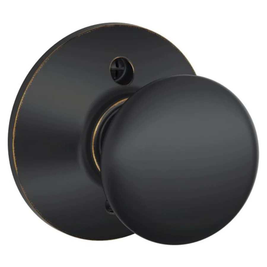 Schlage Residential F170 - Plymouth Knob Half Dummy-Kinsler Rose