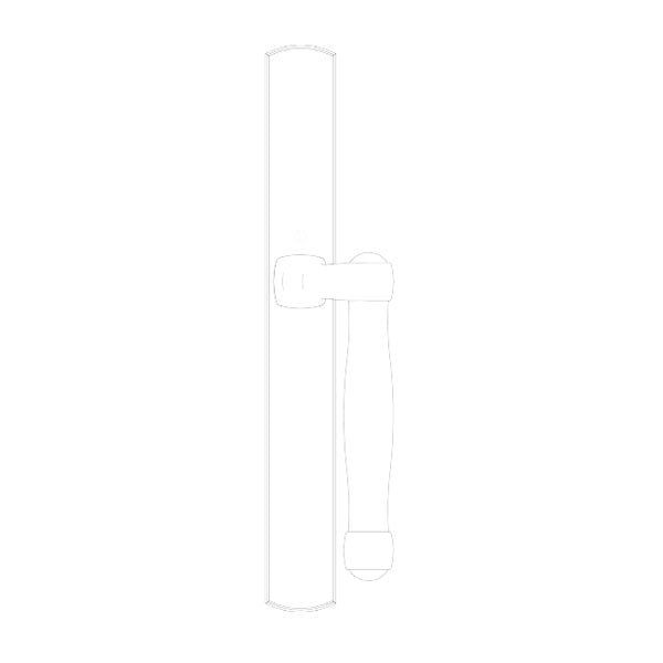 HOPPE HLS 9000 Sliding Door Handle Set Fixed Dummy, Resista Brass