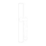 HOPPE HLS 9000 Sliding Door Handle Set Fixed Dummy, Resista Brass