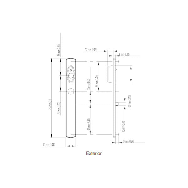 HOPPE HLS 9000 SLIDING DOOR, VERONA M151VK/2165N ACTIVE NON-KEYED,Oil Rubbed Brass