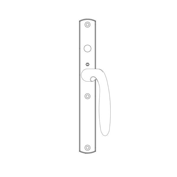 HOPPE HLS 9000 SLIDING DOOR, VERONA M151VK/2165N ACTIVE NON-KEYED,Oil Rubbed Brass