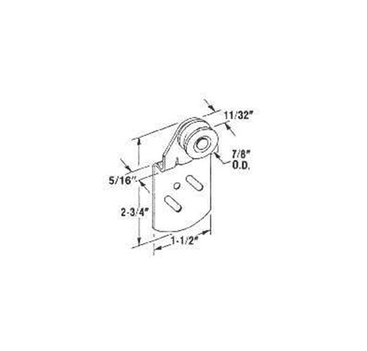 7/8 Wheel, 5/16 Offset, Kenna Frame Grooved Wheel - 25400