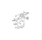 7/8 Wheel, 5/16 Offset, Kenna Frame Grooved Wheel - 25400
