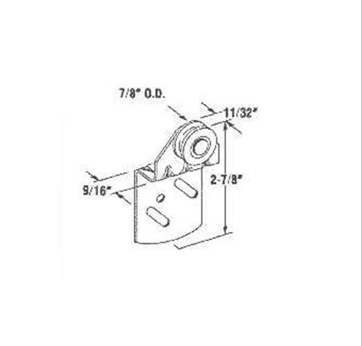 7/8 Wheel, 9/16 Offset, Kenna Frame Grooved Wheel - 25401