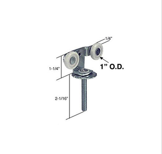 Wardrobe Roller, 1 Inch Tandem Wheel - 25478