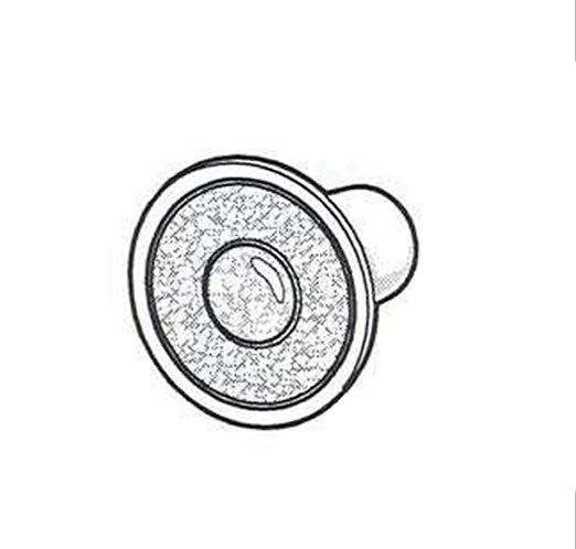 Knob 1-13/16 Plastic, Bi-Fold Door, Acme 318 - Ivory - 26212