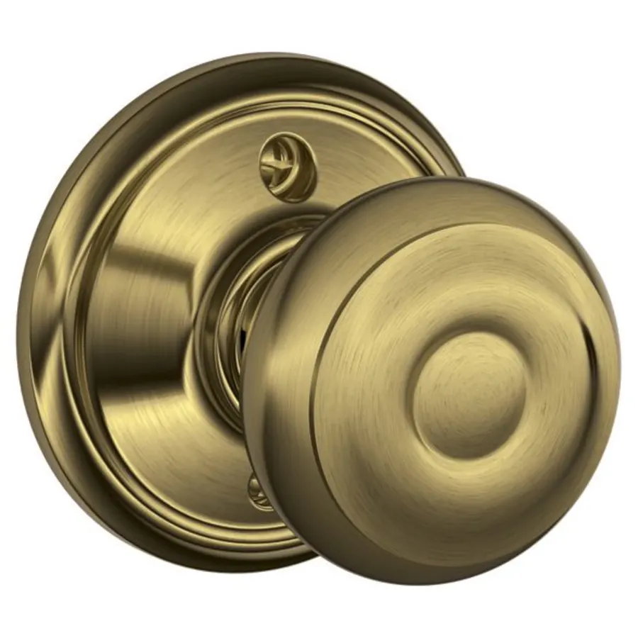 Schlage Residential F170 - Georgian Knob Half Dummy - Alden Rose