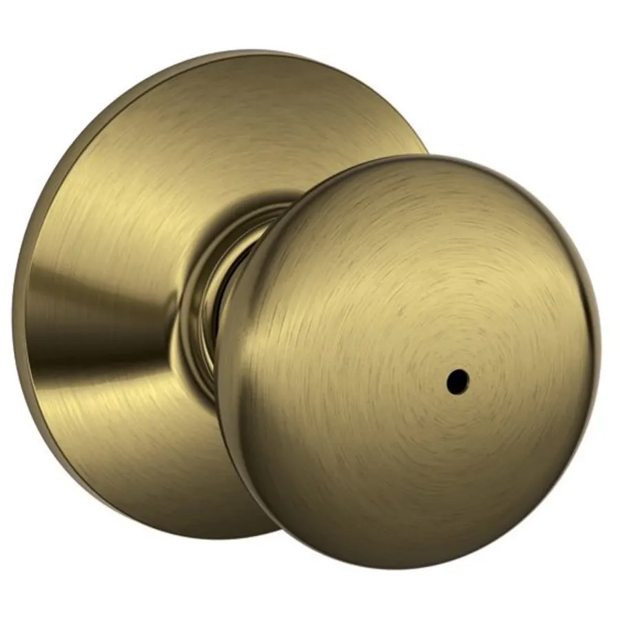 Schlage Residential F40 - Privacy Lock - Plymouth Knob, 16080 Latch and 10027 Strike - Kinsler Rose