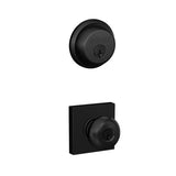 Schlage Plymouth Single Cylinder Keyed Entry Door Knob Set and Deadbolt Combo with Collins Rose