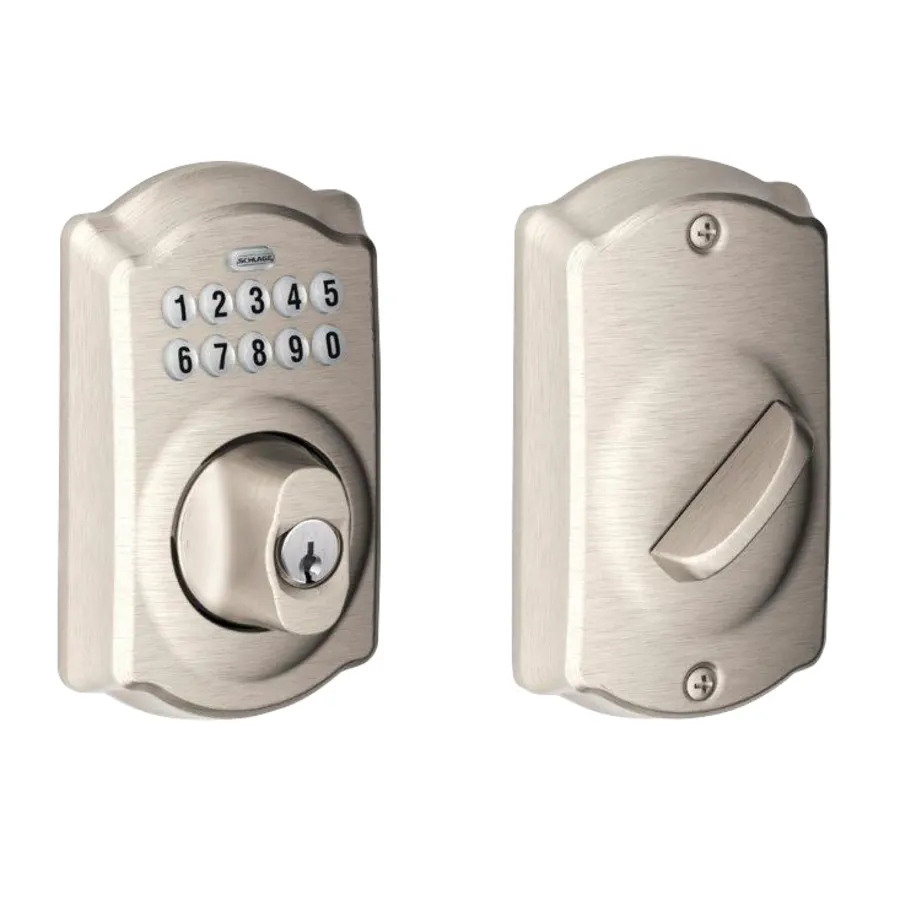 Schlage Fire Rated BE365-Camelot Electronic Keypad Single Cylinder Deadbolt