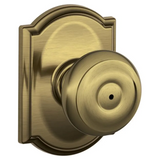 Schlage Residential F40 - Privacy Lock - Georgian Knob, 16080 Latch and 10027 Strike - Camelot Trim