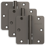 Schlage Residential Pack of Three 3.5" x 3.5" 1/4" Radius Corner Plain Bearing Mortise Hinges