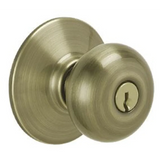 Schlage Residential F51A - Entry Lock - Plymouth Knob, C Keyway with 16211 Latch and 10063 Strike