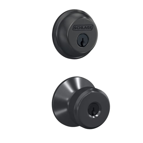 Schlage Bowery Single Cylinder Keyed Entry Door Knob Set and Deadbolt Combo