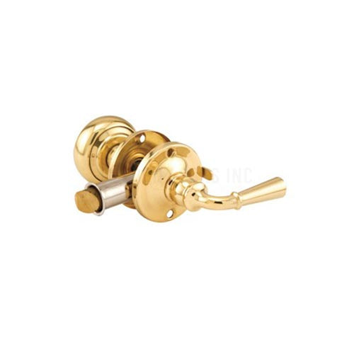 PEACHTREE IPD SCREEN DOOR KNOB LOCK - POLISHED BRASS