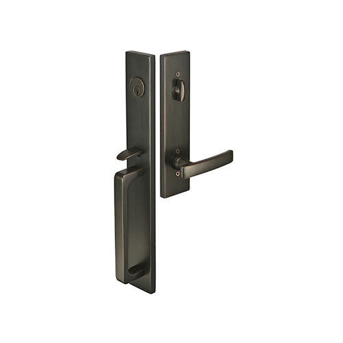 Emtek Lausanne Entrance Handleset - Brass Tubular