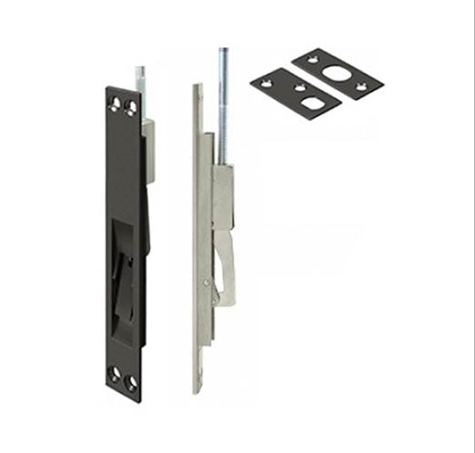 18 Inch Extension Flush Bolt, 4 Hole 1" X 6-3/4" With Lever, Heavy Duty - 362118