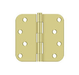 Plain Bearing Hinge, 4 X 4 X 5/8 Radius - Brushed/Satin Brass - 363431