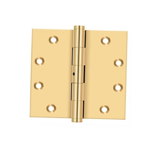 4.5 X 4.5 Solid Brass Hinges, Square - 363502-Pb