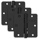 Schlage Residential Pack of Three 3.5" x 3.5" 1/4" Radius Corner Plain Bearing Mortise Hinges