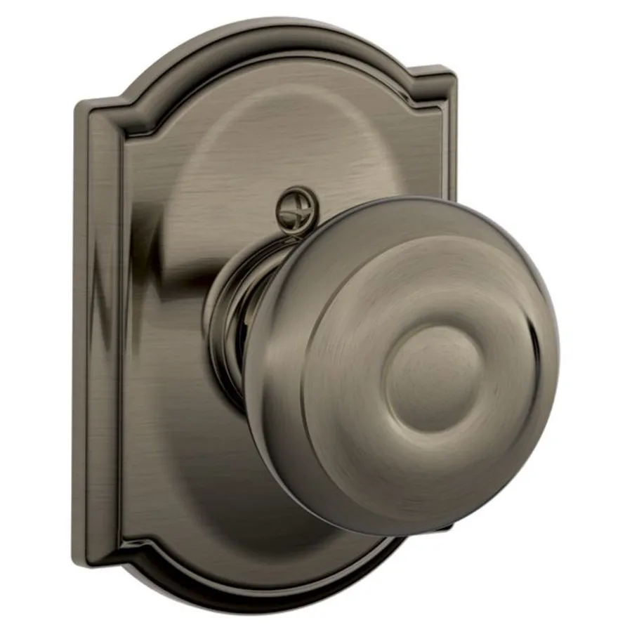 Schlage Residential F170 - Georgian Knob Half Dummy - Camelot Rose